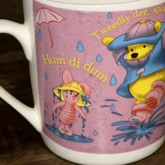 VINTAGE winnie the pooh tea coffee cup mug tweedly dee hum di dum - Picture 4 of 8